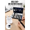 Mey İthalat® 3.Nesil TWS Bluetooth Kulaklık Bluetooth Bağlantılı Akıllı Saat Amoled Ekran Plastik Hasır Kordon