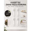 Mey İthalat® 4lü Çocuk Güvenlik Dolap ve Çekmece Kilidi