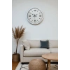 Mey İthalat® 40 cm Beyaz Metal Modern Duvar Saati