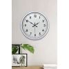 Mey İthalat® 40 cm Beyaz Metal Standart Duvar Saati