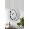 Mey İthalat® 40 Cm Metal  Beyaz Modern Duvar Saati