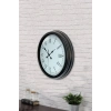 Mey İthalat® 40 cm Siyah Metal Retro Duvar Saati