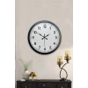 Mey İthalat® 40 cm Siyah Metal Standart Duvar Saati