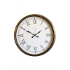 Mey İthalat® 52 cm Eskitme Metal Retro Duvar Saati