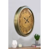 Mey İthalat® 52 cm Eskitme Metal Retro Duvar Saati