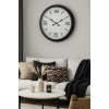 Mey İthalat® 60 cm Siyah Metal Dizayn Duvar Saati