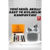 Mey İthalat® 7 Kordonlu Akıllı Saat Ve 3.Nesil Kulaklık Dokunmatik Ekran Sesli Görüşme Yapabilen