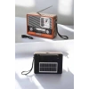 Mey İthalat® Ahşap Görünümlü Retro Bluetooth Radyo USB,AUX Ve SD Kart Girişli
