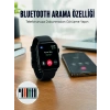 Mey İthalat® Akıllı Saat 7 Kordonlu Bluetooth Aramalı Nabız ve Dokunmatik Akıllı Saat