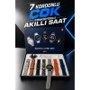 Mey İthalat® Akıllı Saat 7 Kordonlu Yeni Nesil Arama Cevaplayan Çok Fonksiyonlu