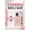 Mey İthalat® Akıllı Saat Amoled Ekran 3 Kordonlu Aksesuar Hediyeli Sesli Görüşme