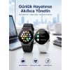 Mey İthalat® Akıllı Saat Amoled Ekran Bluetooth Bağlantılı Sesli Görüşme Nabız Ölçer