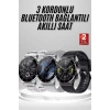 Mey İthalat® Akıllı Saat Amoled Ekran Bluetooth Bağlantılı Sesli Görüşme Nabız Ölçer