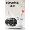 Mey İthalat® Akıllı Saat ve Kulaklık Seti Dokunmatik Ekran 5.0 Bluetooth Bağlantılı Sesli Görüşme