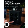 Mey İthalat® Akım Korumalı 8li Dikey Priz 4 USB 2 Type-C Hızlı Şarj Destekli Çoklu Priz