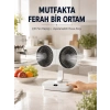 Mey İthalat® Ayarlanabilir Çift Fan Başlıklı Şarjlı Masa Vantilatörü