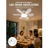 Mey İthalat® Ayarlanabilir Parlaklık Özellikli LED Tavan Vantilatörü Süper Sessiz Motor Teknolojisi ve Güçlü Hava Akışı