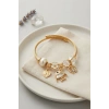 Mey İthalat® Balık Charmlı Beyaz Renk Gold Bileklik