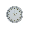 Mey İthalat® Beyaz Zarafet 40 Cm Metal Duvar Saati