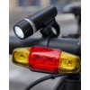 Mey İthalat® Bisiklet Emniyet Işığı Seti Güçlü LED Ön Far Arka Stop Lambası