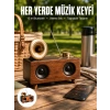 Mey İthalat® Bluetooth Hoparlör Ahşap Klasik Retro Gramofon Bluetooth Müzik Kutusu