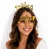 Mey İthalat® Bride To Be Gold Taç ve Parti Gözlüğü Seti