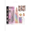 Mey İthalat® Çift Başlıklı Epilasyon Yüz Çene Işıklı Kıl Tüy Alma Mini Cep Epilasyonu Simli