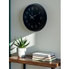 Mey İthalat® Classic Black Zarif 40 cm Metal Duvar Saati