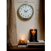 Mey İthalat® Classic White Gold 40 Cm Metal Duvar Saati