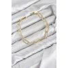 Mey İthalat® CM Ataş Zincir Model Gold Renk Pirinç Kadın Bileklik