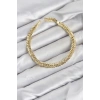Mey İthalat® CM Başak Model Gold Renk Pirinç Kadın Bileklik