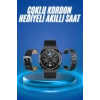 Mey İthalat® Çoklu Kordon Hediyeli Akıllı Saat Çağrı Cevaplama Müzik Dinleme Dokunmatik Ekran