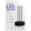 Mey İthalat® Dekoratif Ortam Aydınlatması RGB LED 10’lu Çubuk Seti