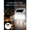Mey İthalat® Dış Mekan Solar Duvar Lambası – 120° Hareket Algılama, 3 Işık Modu Yeni Nesil