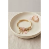 Mey İthalat® Fiyonk Charmlı Pembe Renk Gold Bileklik