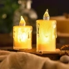 Mey İthalat® Gerçekçi Titrek Alev Efektli Pilli LED Mum 12li Paket