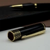 Mey İthalat®  Gold İşlemeli Siyah Metal Roller Kalem