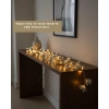 Mey İthalat® Gümüş Yaprak Tasarımlı LED Işık Pilli Ev ve Vitrin Dekoru