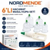Mey İthalat®  Hacamat Masaj Kupası 6'lı Set | Vakumlu Kupa Masaj Seti | Silikon Başlıklı Manuel Pompalı Masaj Kupaları.