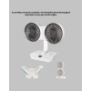 Mey İthalat® Kablosuz USB Şarjlı 720° Döner Masaüstü Fan – Çift Taraflı Serinlik ve Gece Lambası