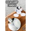 Mey İthalat® Kamp Lambası Işıldak Beyaz Işık Güneş Enerjili Solar Aydınlatma 5 Kanatlı Katlanabilir Yeni Nesil