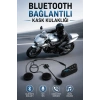 Mey İthalat® Kask Kulaklığı Motosiklet Intercom Interkom Dinleme Konuşma Özellikli Su Geçirmez
