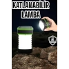 Mey İthalat® Katlanabilir Kamp Lambası Solar Fener Görünümlü 3 Kademeli Şarjlı