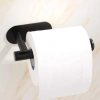 Mey İthalat® Kendinden Yapışkanlı Tuvalet Kağıtlığı – Mat Siyah Modern Banyo Rulo Askısı