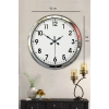 Mey İthalat® Krom Şıklık 52 Cm Metal Modern Duvar Saat