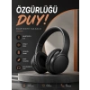 Mey İthalat® Kulak Üstü Bluetooth Kulaklık Ayarlanabiilir Uzun Pil Ömrü Kablosuz 5.0 Bluetooth