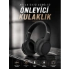 Mey İthalat® Kulak Üstü Kablosuz Bluetooth Kulaklık Gürültü Önleyici Ayarlanabilir