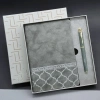 Mey İthalat® Kutulu Deri Defter Roller Kalem Set