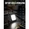 Mey İthalat® Led Işık Acil Durum Işığı Çok Fonksiyonlu Mıknatıs Özelliği