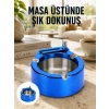 Mey İthalat® Masa Üstü Çakmaklı Küllük Paslanmaz Metal Gövde Yeni Nesil